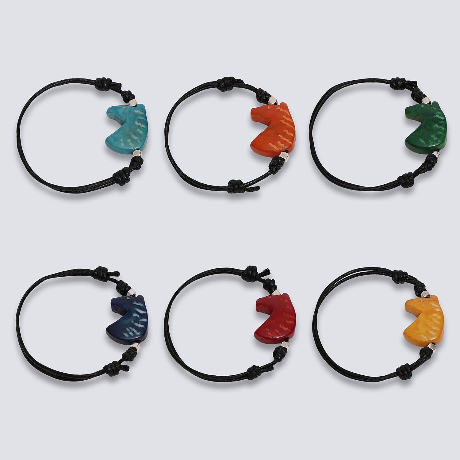 Bracciale animaletti Tagua colorata