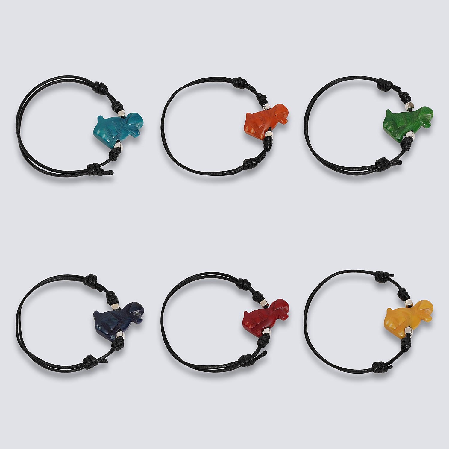 Bracciale animaletti Tagua colorata