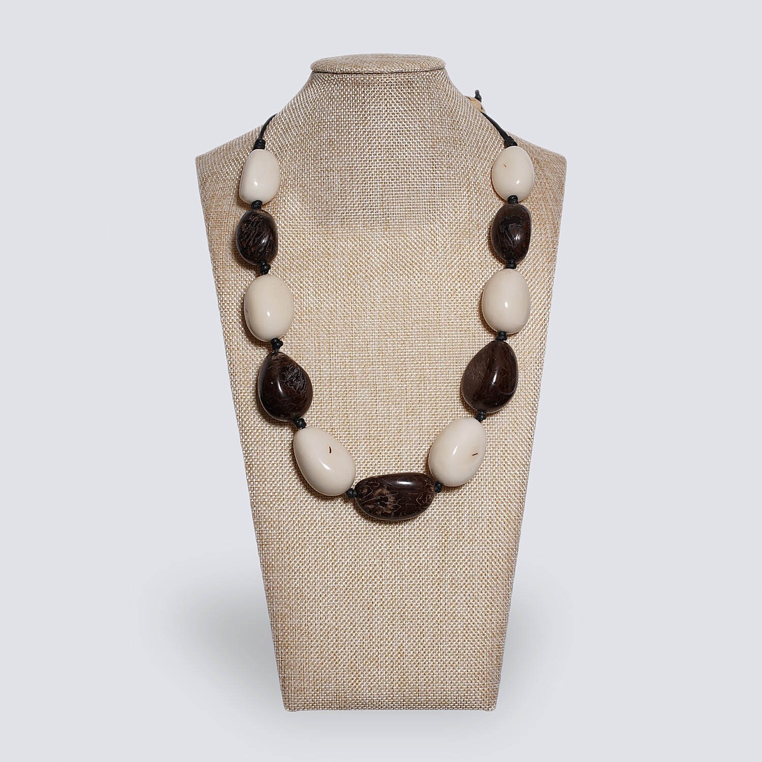 Collana semi di Tagua naturale - Fuoco