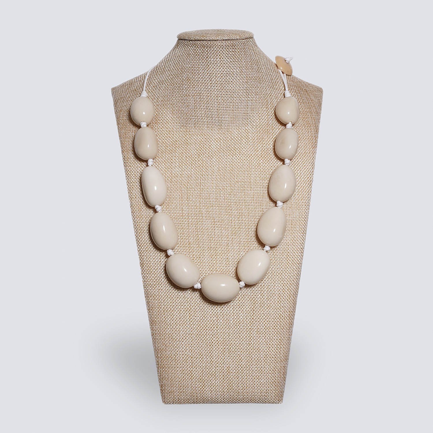 Collana semi di Tagua naturale - Vento