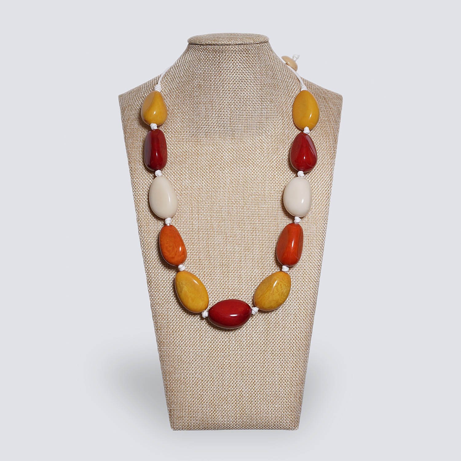 Collana semi di Tagua colorata PRIMAVERA