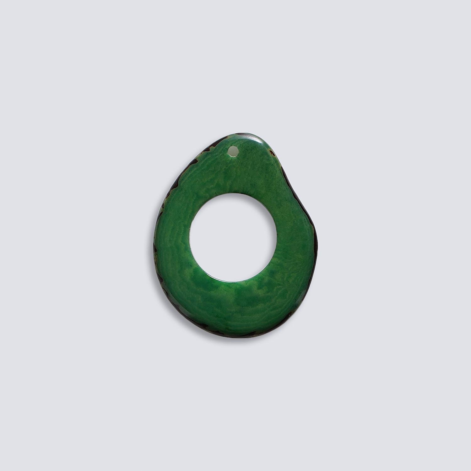 Tagua colorata Petalo forato verde