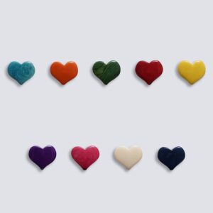 Tagua colorata Cuoricino piatto