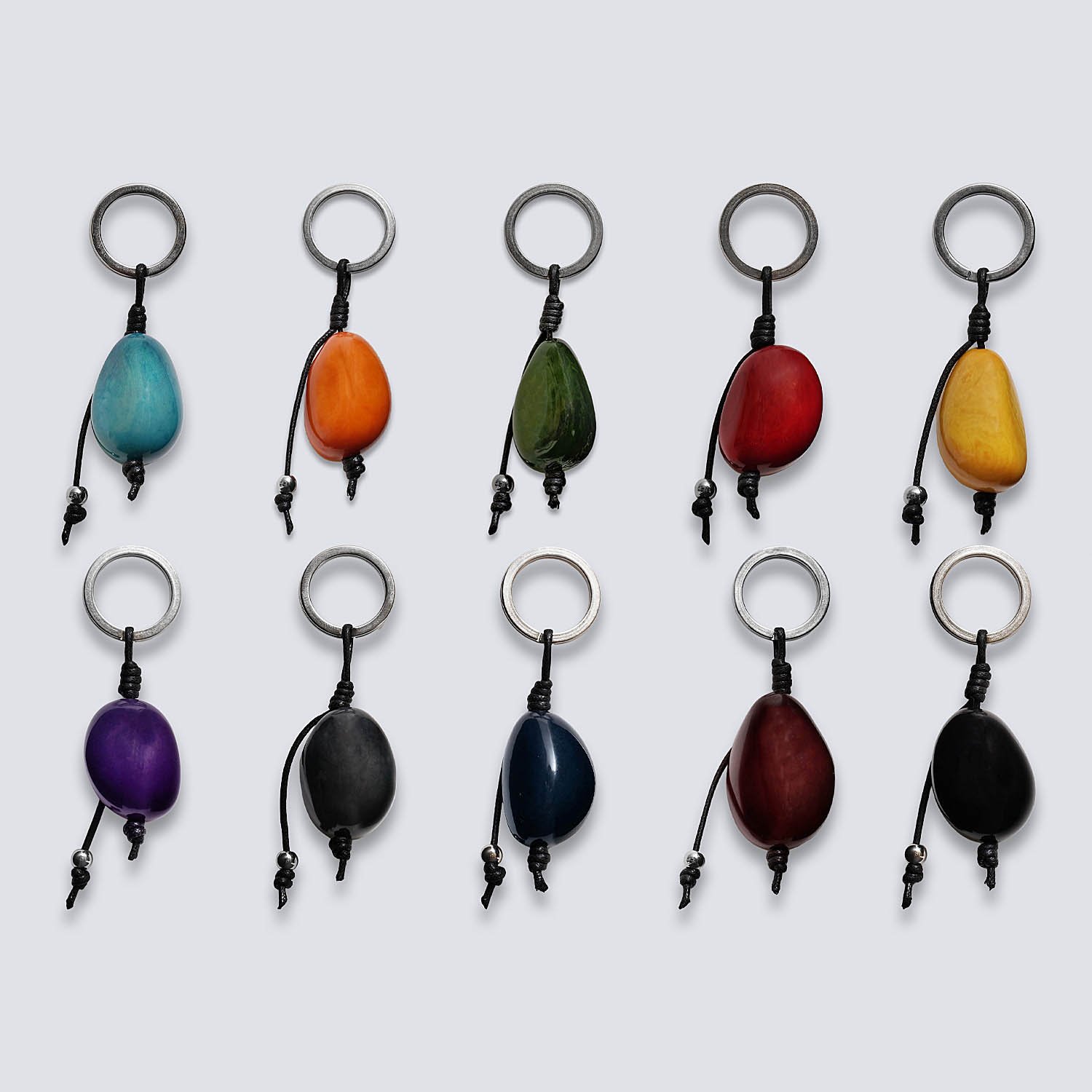 Portachiavi seme di Tagua colorato