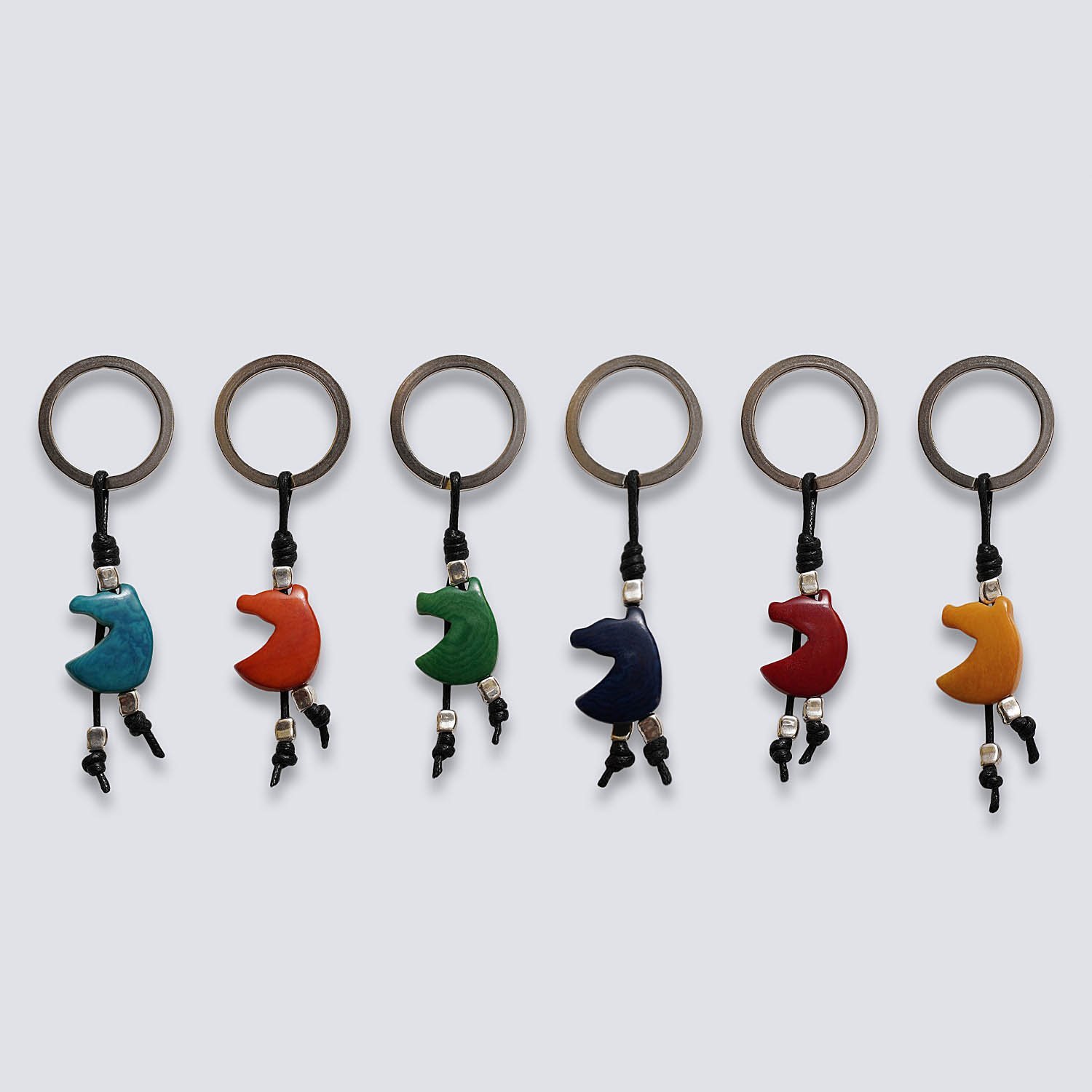 PTC_031-HEROf Portachiavi animaletti Tagua colorata