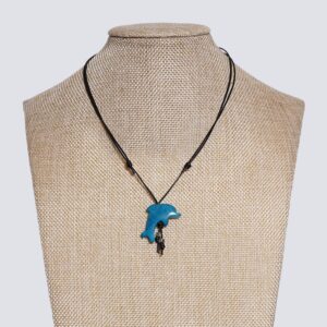 Girocollo animaletti Tagua colorata delfino azzurro