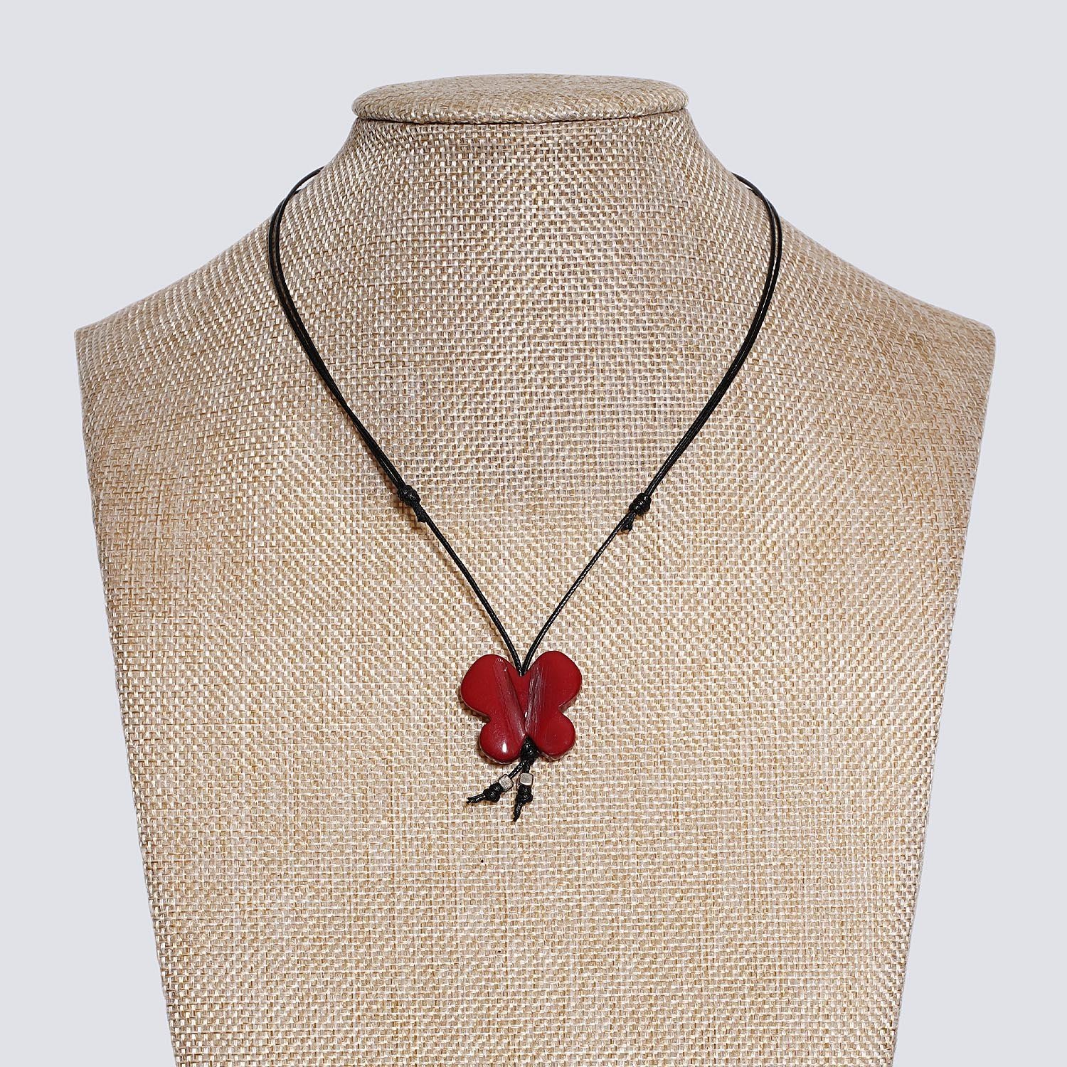 Girocollo animaletti Tagua colorata farfalla rosso