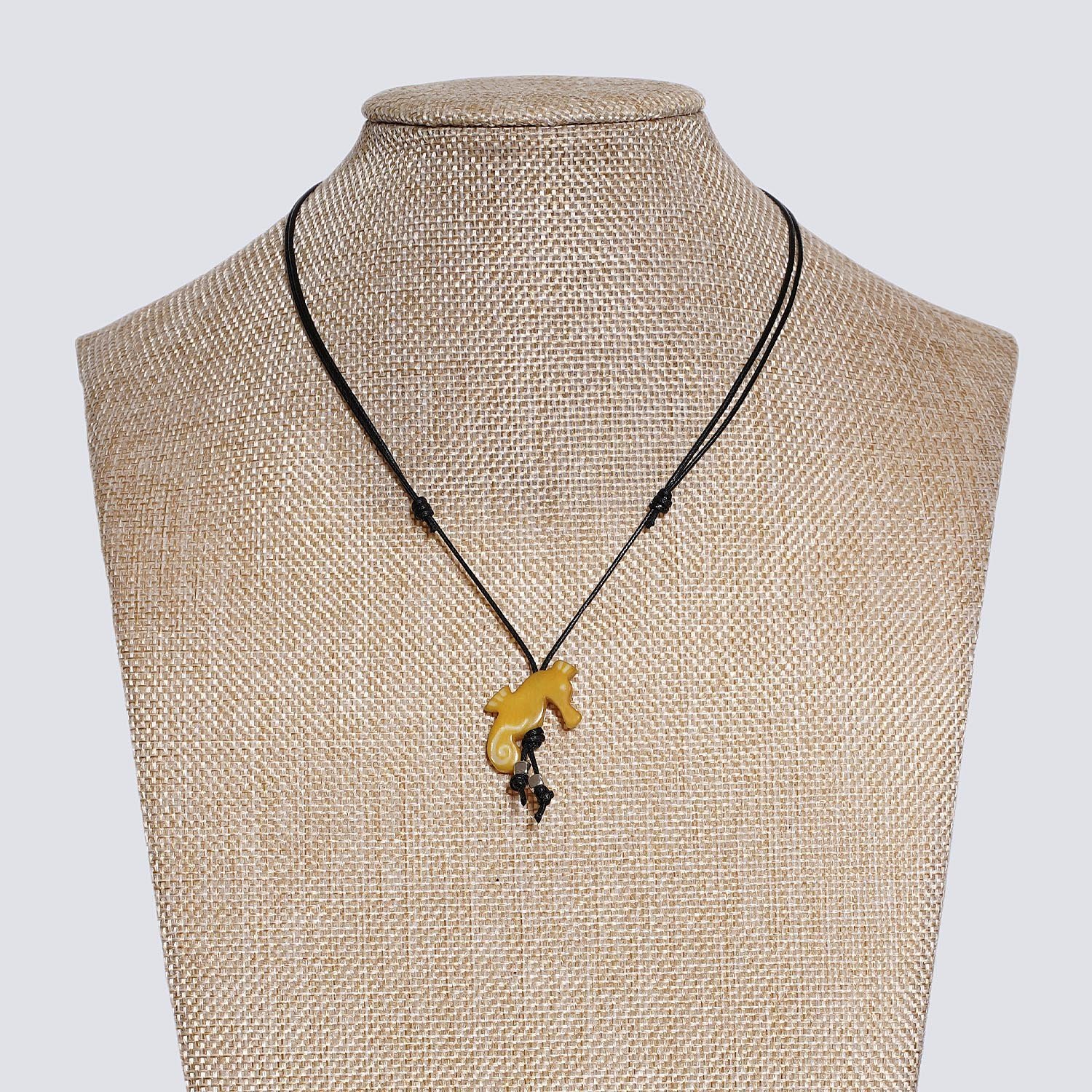 Girocollo animaletti Tagua colorata cavalluccio marino giallo