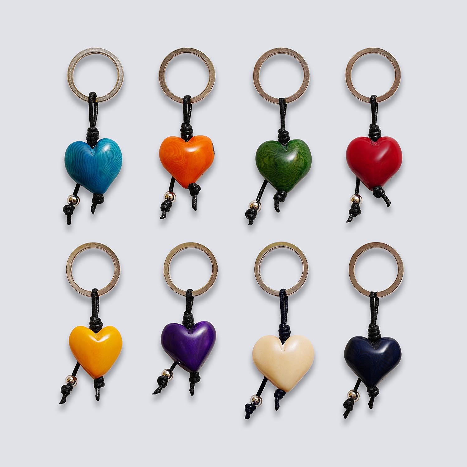 Portachiavi cuore bombato